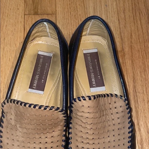 Johnston & Murphy Tan Perforated Loafers - Picture 4 of 9
